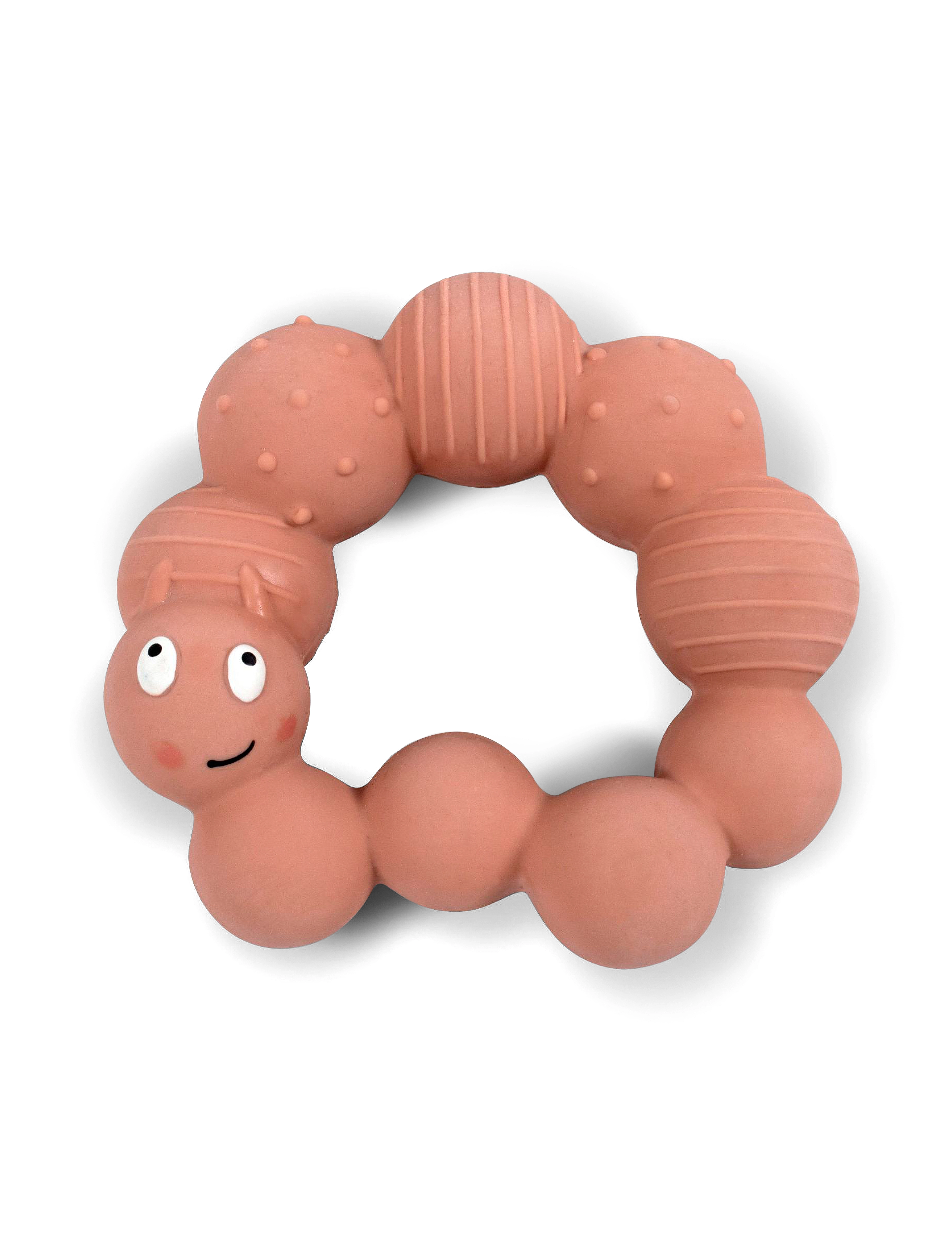 Filibabba Bidedyr Lily The Larva Peach, Børn, Teething Legetøj, Beige, Str: ONE SIZE