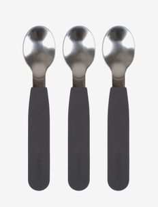 Silicone Spoons 3-pack - Stone Grey, Filibabba