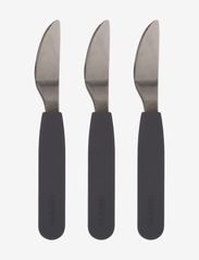 Filibabba - Silicone Knife 3-pack - Stone Grey - lowest prices - stone grey - 0