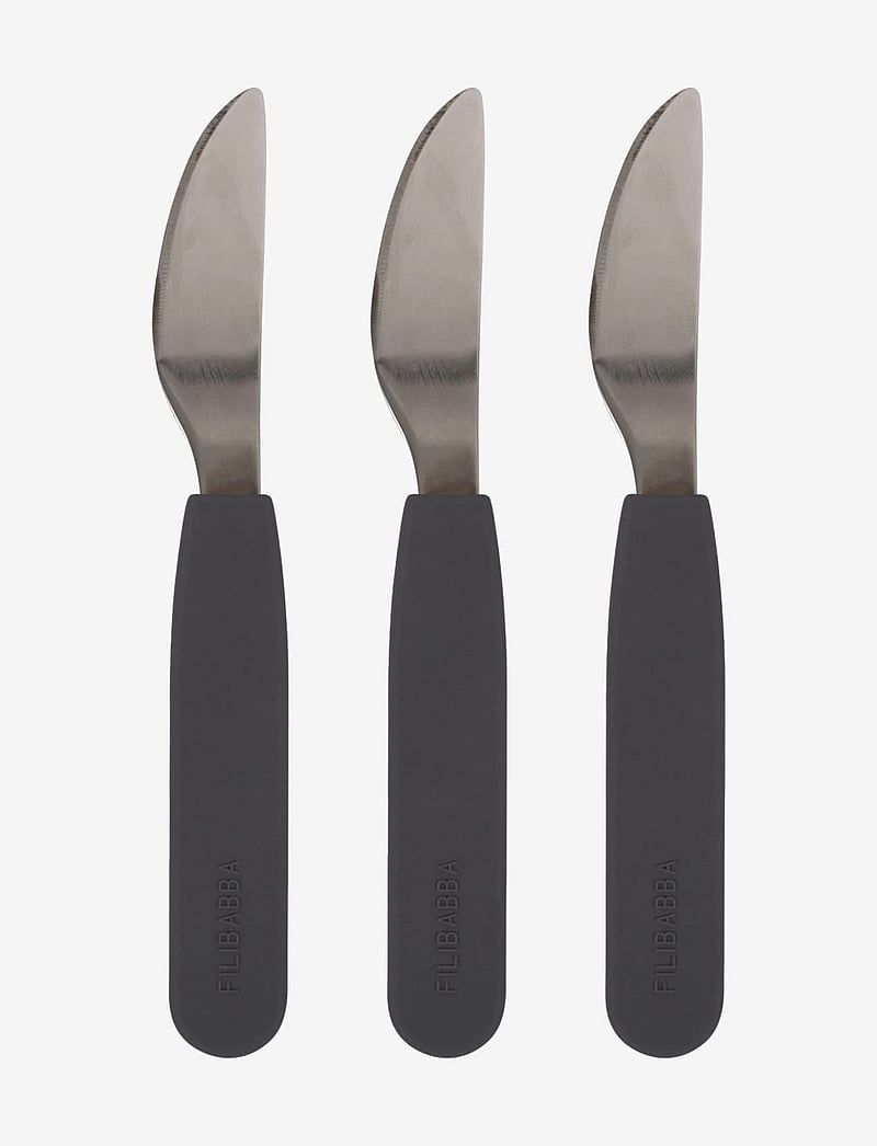 Filibabba - Silikone knive 3-pak - Stone Grey - stone grey - 0