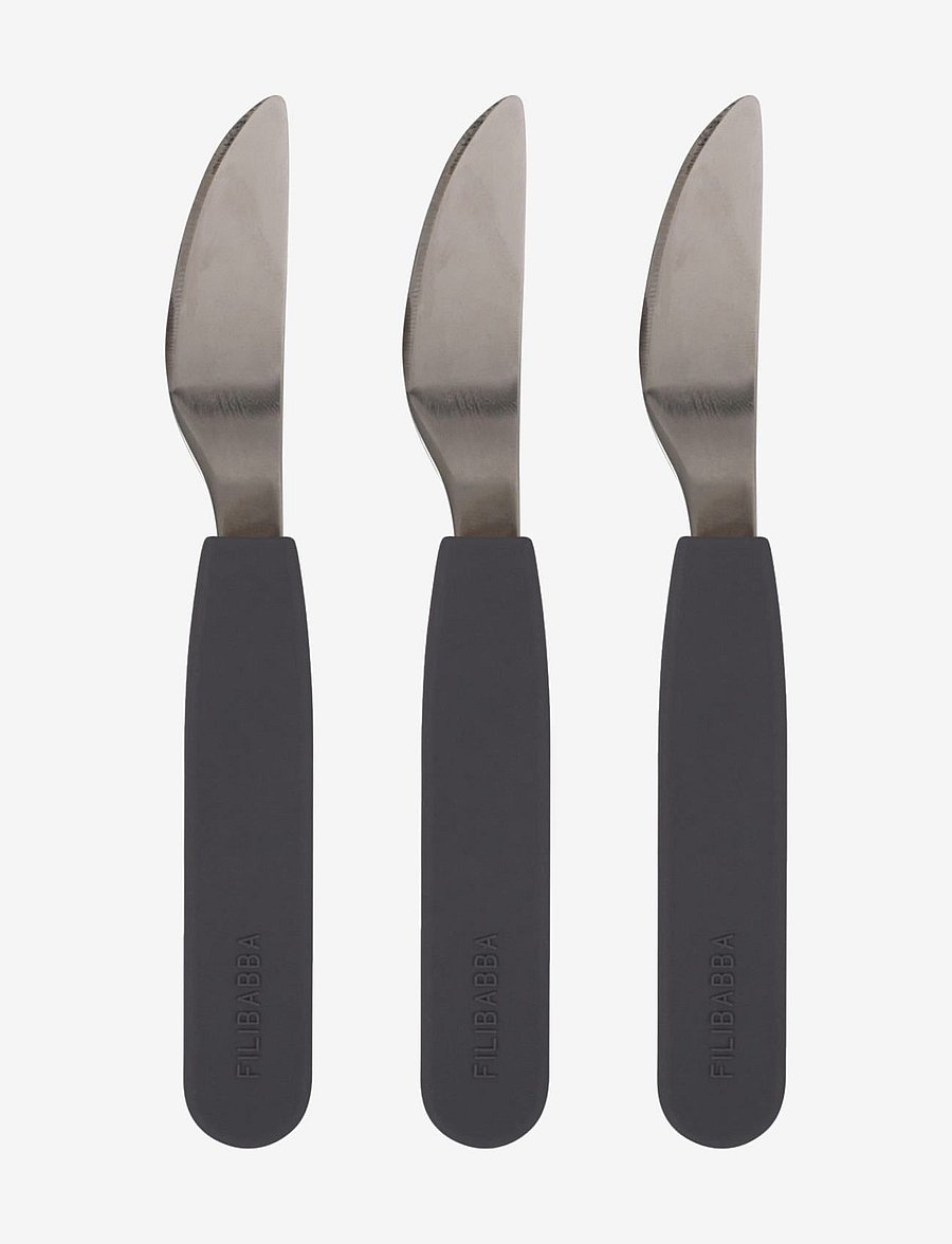 Filibabba - Silikone knive 3-pak - Stone Grey - stone grey - 0