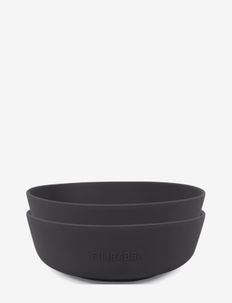 Silicone Bowl 2-pack - Stone Grey, Filibabba