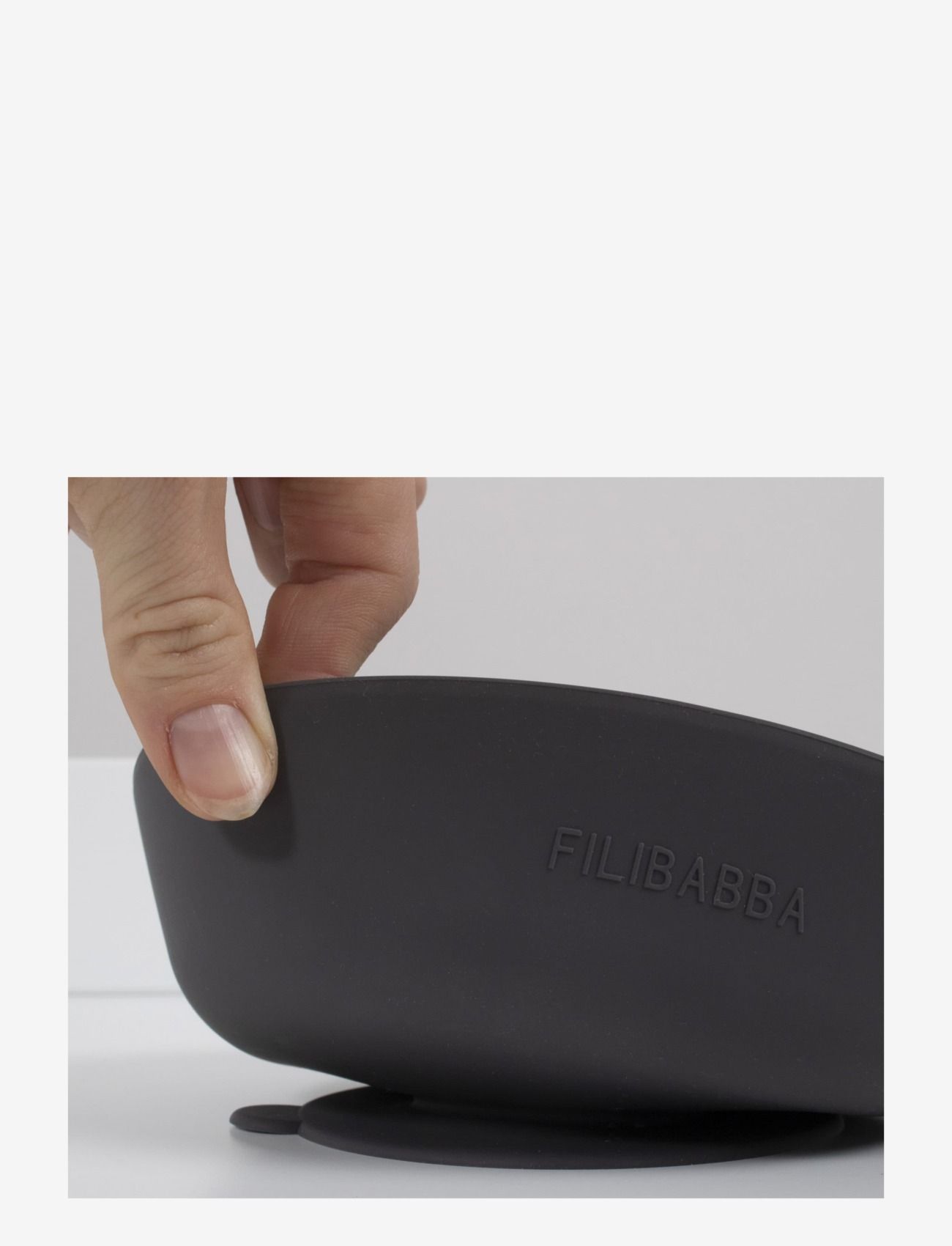 Filibabba - Silikone skål 2-pak - Stone Grey - skålar - stone grey - 2