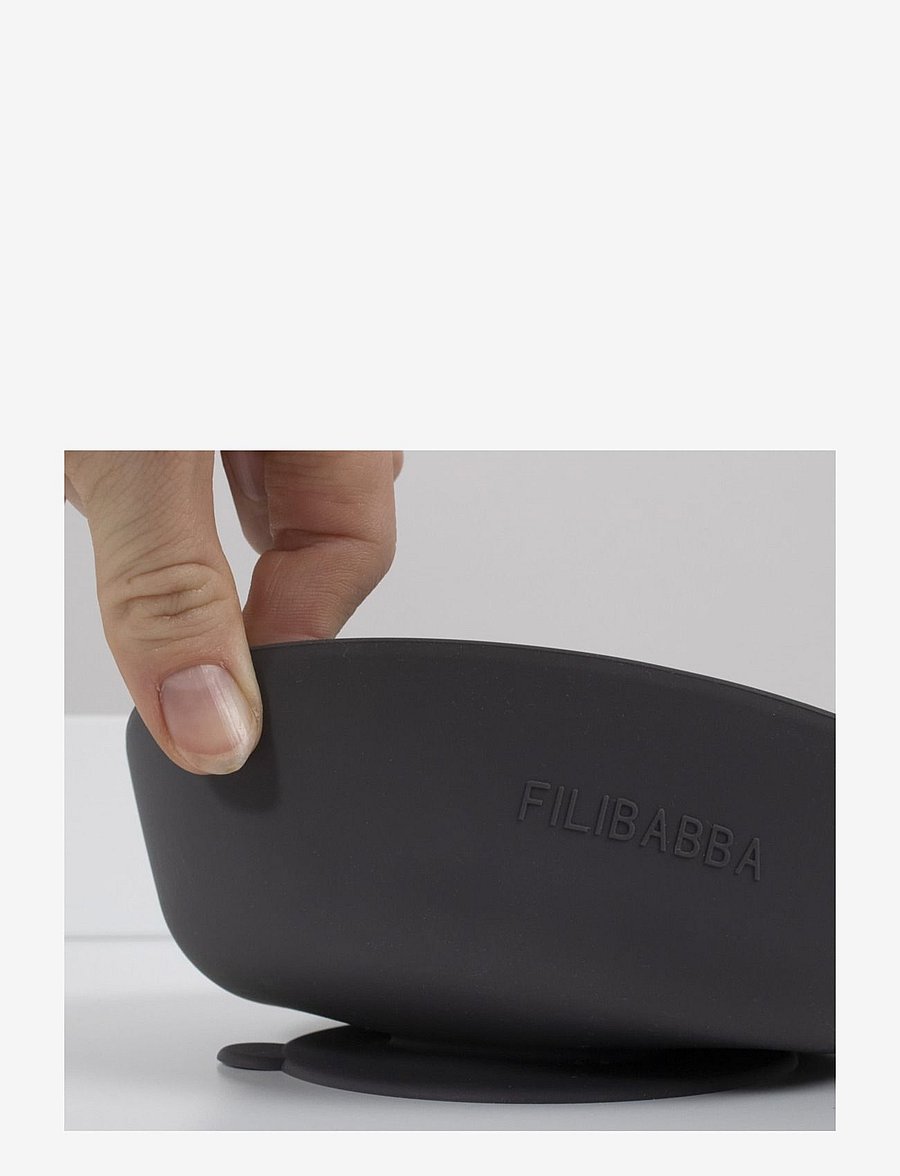 Filibabba - Silikone skål 2-pak - Stone Grey - schüsseln - stone grey - 2