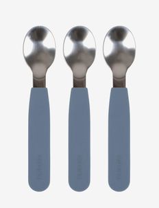 Silicone Spoons 3-pack - Powder Blue, Filibabba