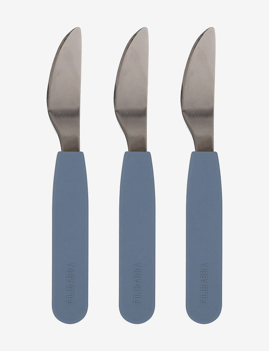 Filibabba - Silikone knive 3-pak - Powder Blue - söögiriistad - powder blue - 1
