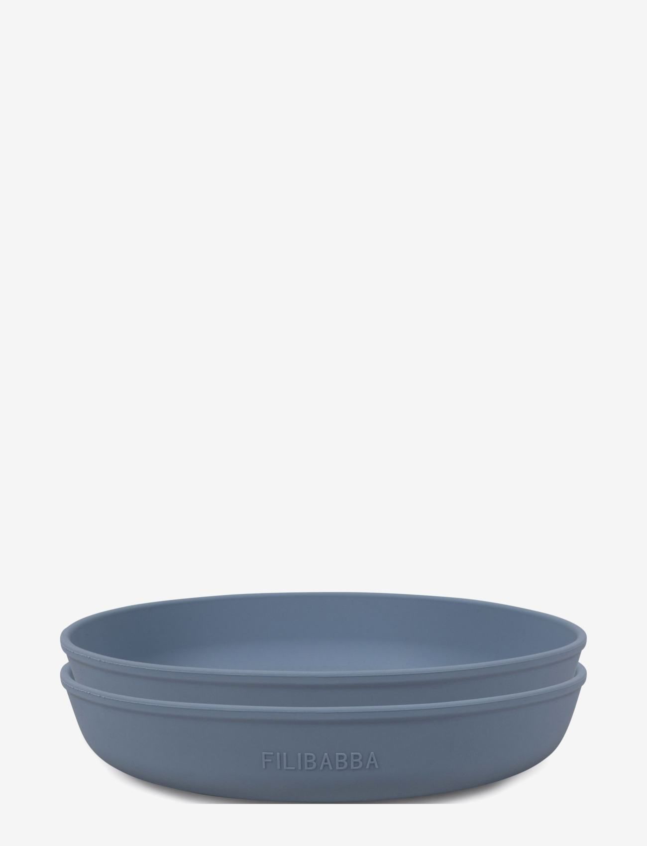 Filibabba Silikone Tallerken 2-Pak - Powder Blue, One Size, Blue, Tallerkener Og Skåle > Tallerkener, Børn