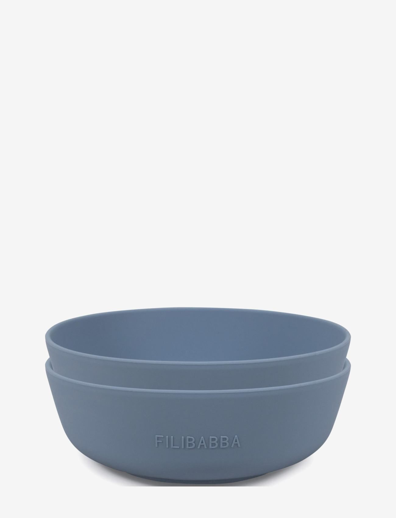 Filibabba Silikone Skål 2-Pak - Powder Blue, One Size, Blue, Tallerkener Og Skåle > Skåle, Børn