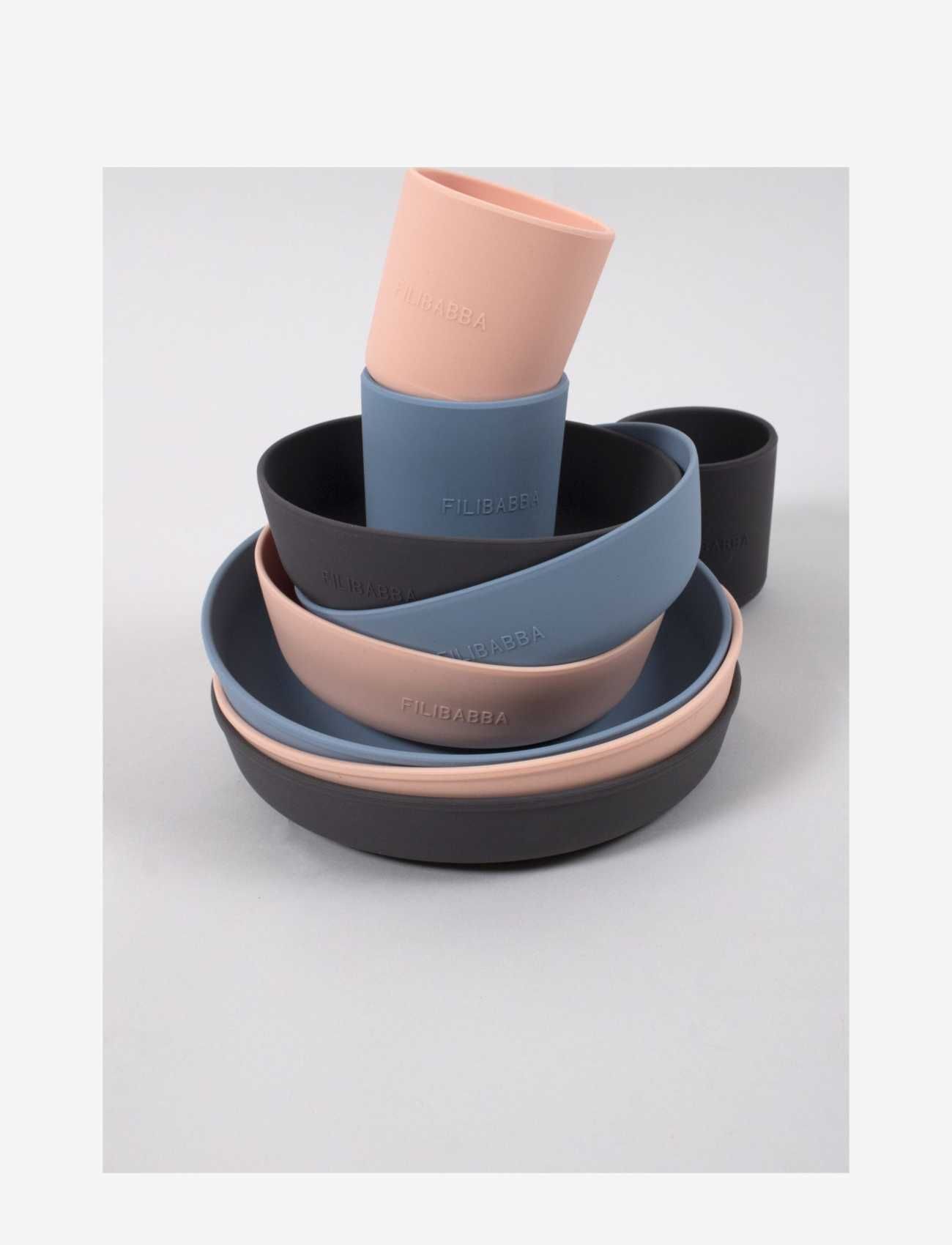 Filibabba - Silikone skål 2-pak - Powder Blue - skålar - powder blue - 3