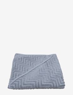 Bath towel with hood - Zigzag powder blue, Filibabba