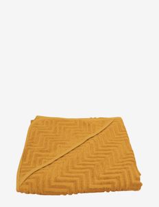 Bath towel with hood - Zigzag golden mustard, Filibabba