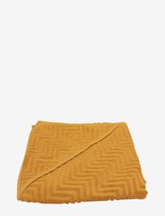 Filibabba - Bath towel with hood - Zigzag golden mustard - handdukar - golden mustard - 0