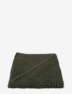 Bath towel with hood - Zigzag dark green, Filibabba