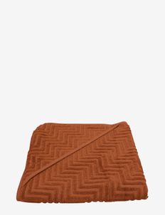 Bath towel with hood - Zigzag rust, Filibabba