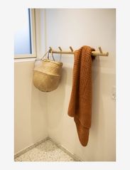 Filibabba - Bath towel with hood - Zigzag rust - håndklæder - rust - 2