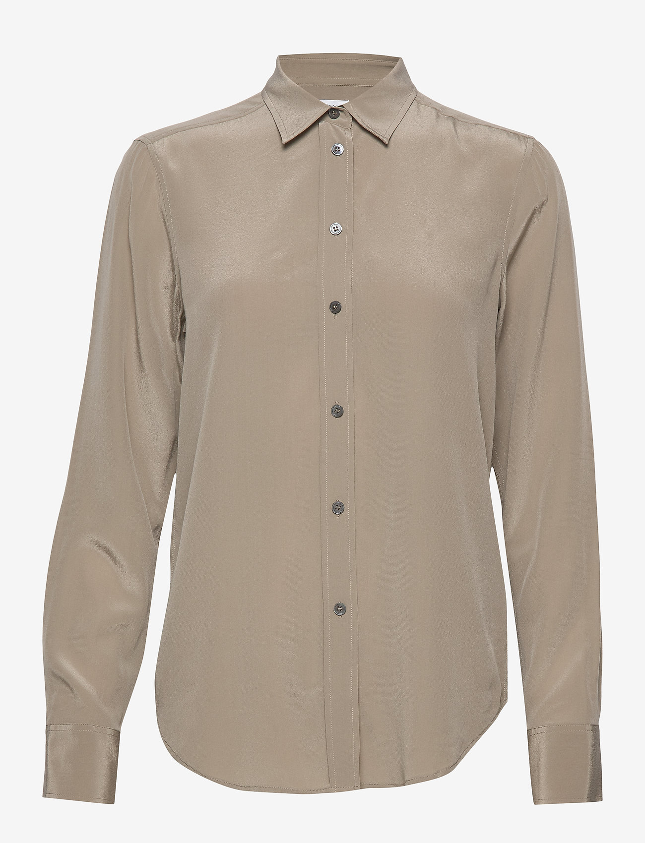 Filippa K - Classic Silk Shirt - grey taupe - 0