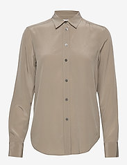 Classic Silk Shirt - GREY TAUPE