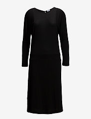 Drapey Tencel Split Dress - BLACK