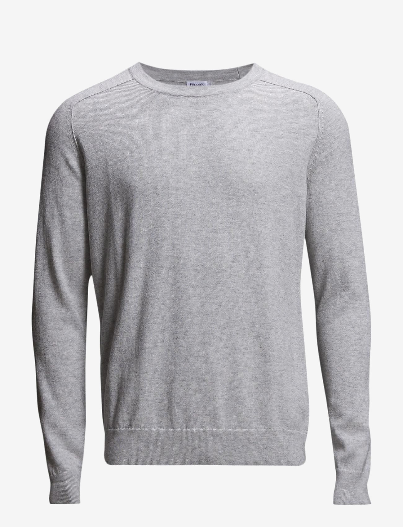 Filippa K - M. Cotton Merino Sweater - ivory mel. - 0