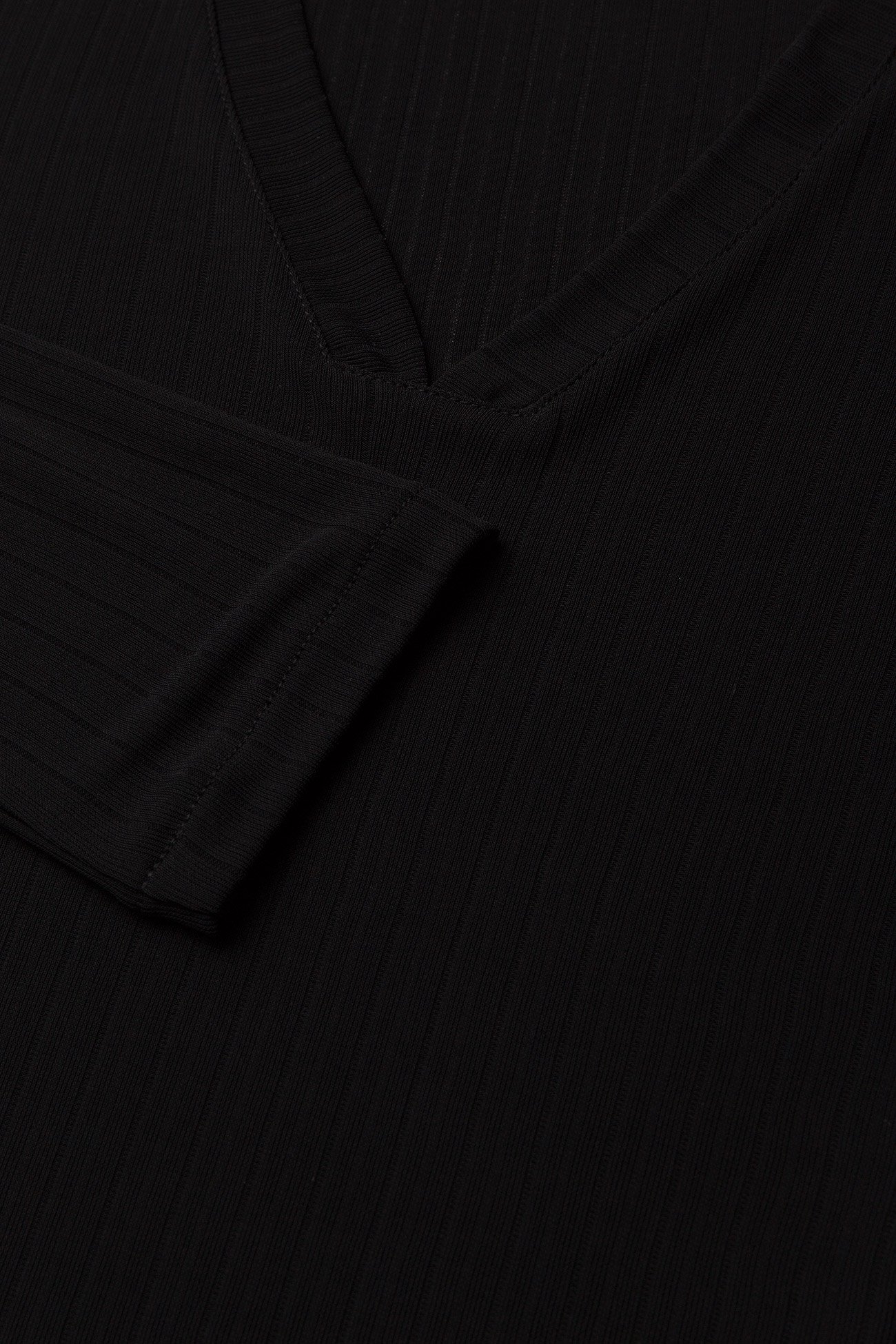 Filippa K - Deep V Jersey Blouse - black - 2