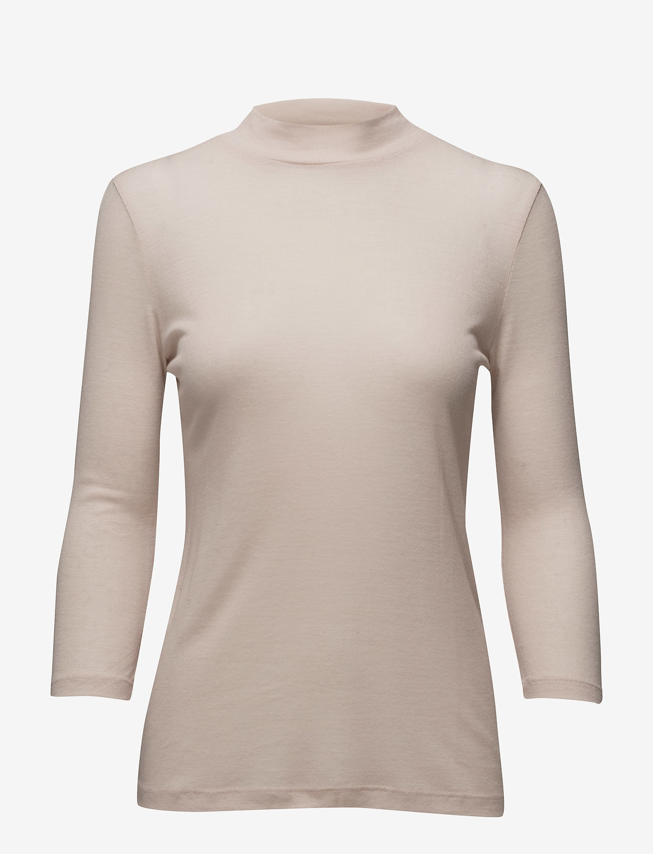 Filippa K - 3/4 Sleeve Mock Neck - pebble - 0