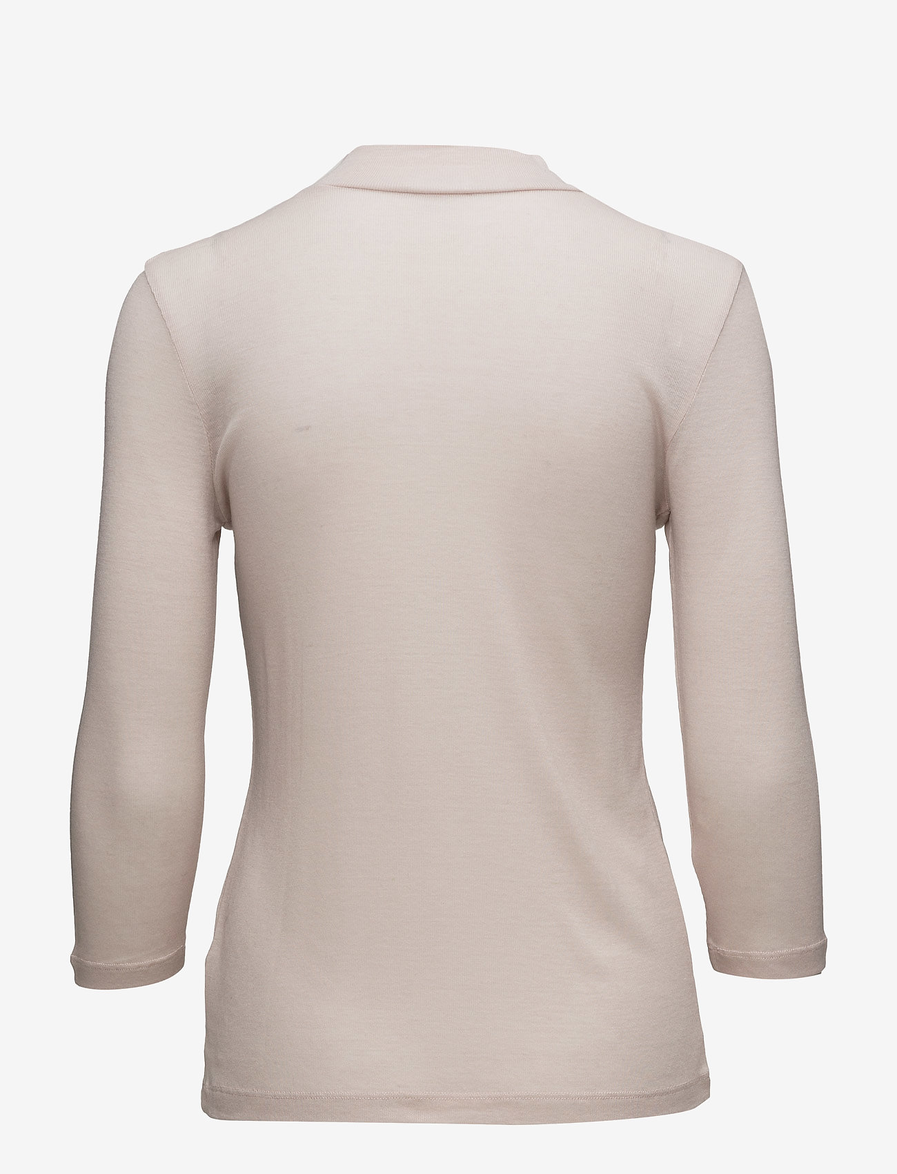 Filippa K - 3/4 Sleeve Mock Neck - pebble - 1