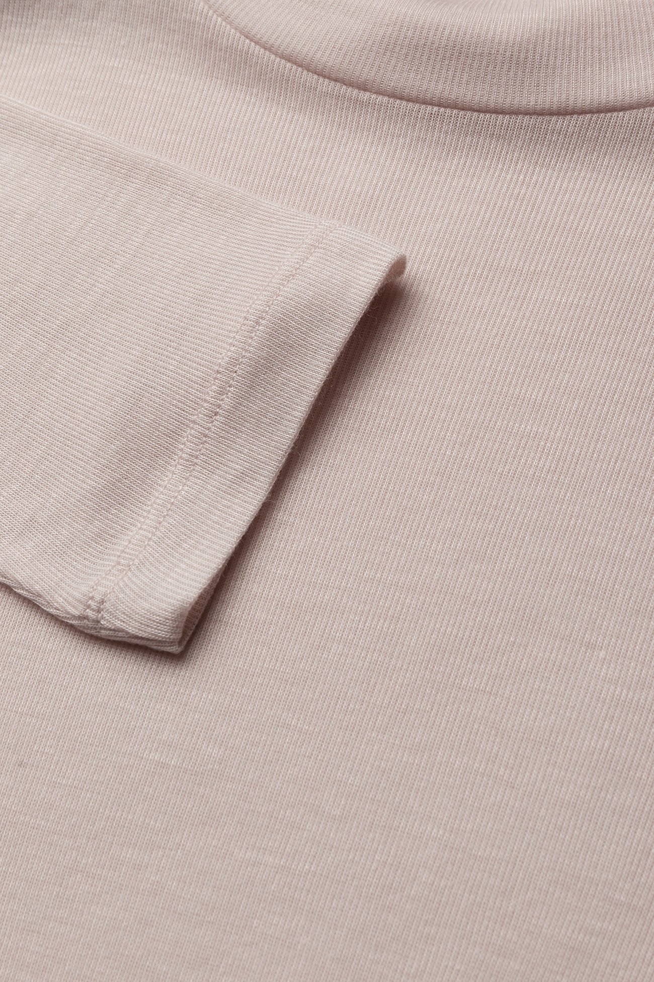 Filippa K - 3/4 Sleeve Mock Neck - pebble - 2