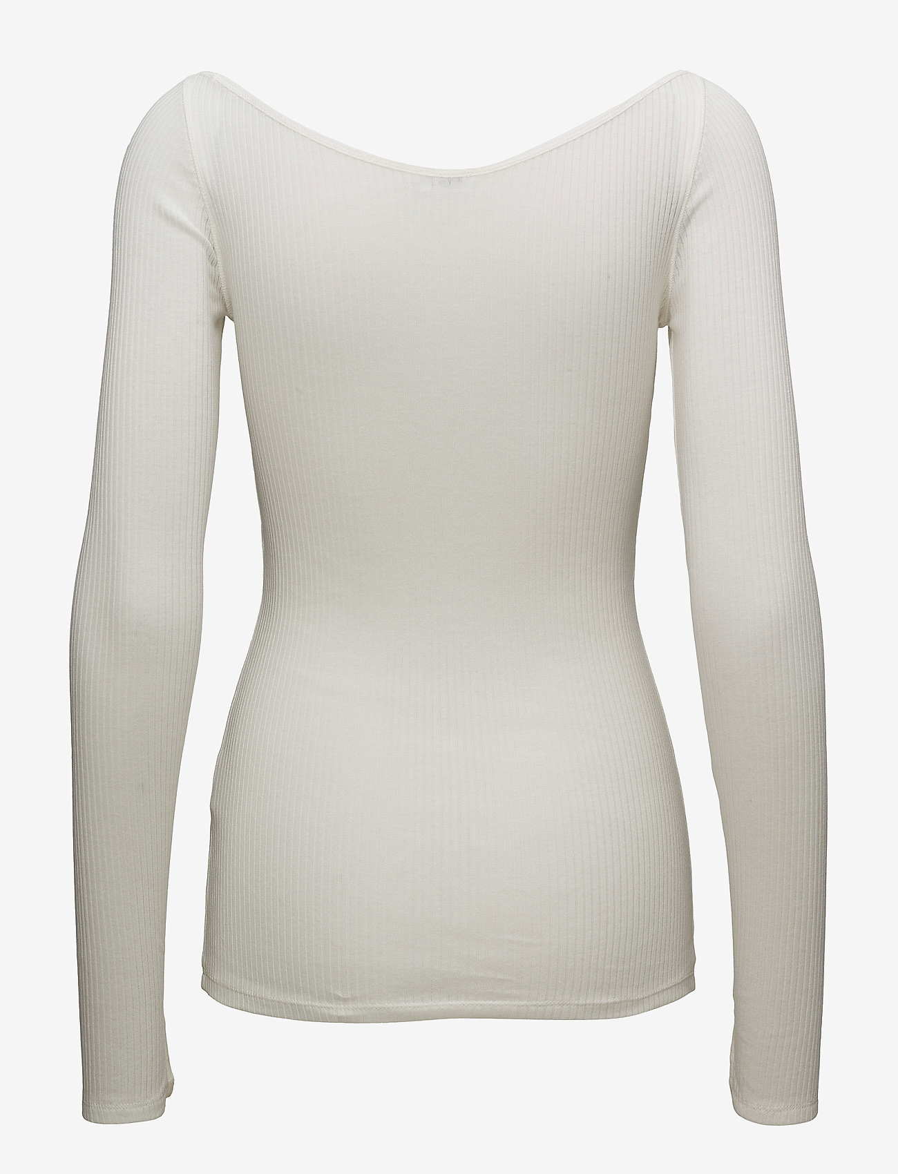 Filippa K - Open Neck Rib Top - off white - 1