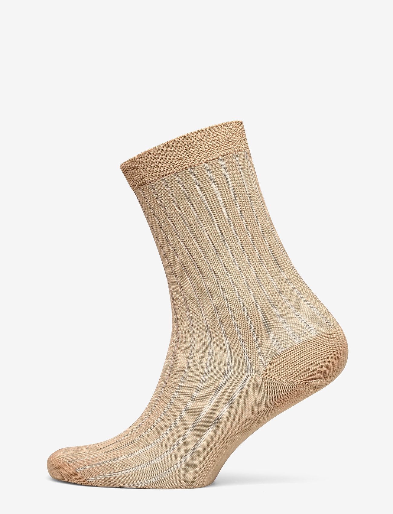 Filippa K - Lurex Rib Sock - toffee bei - 0
