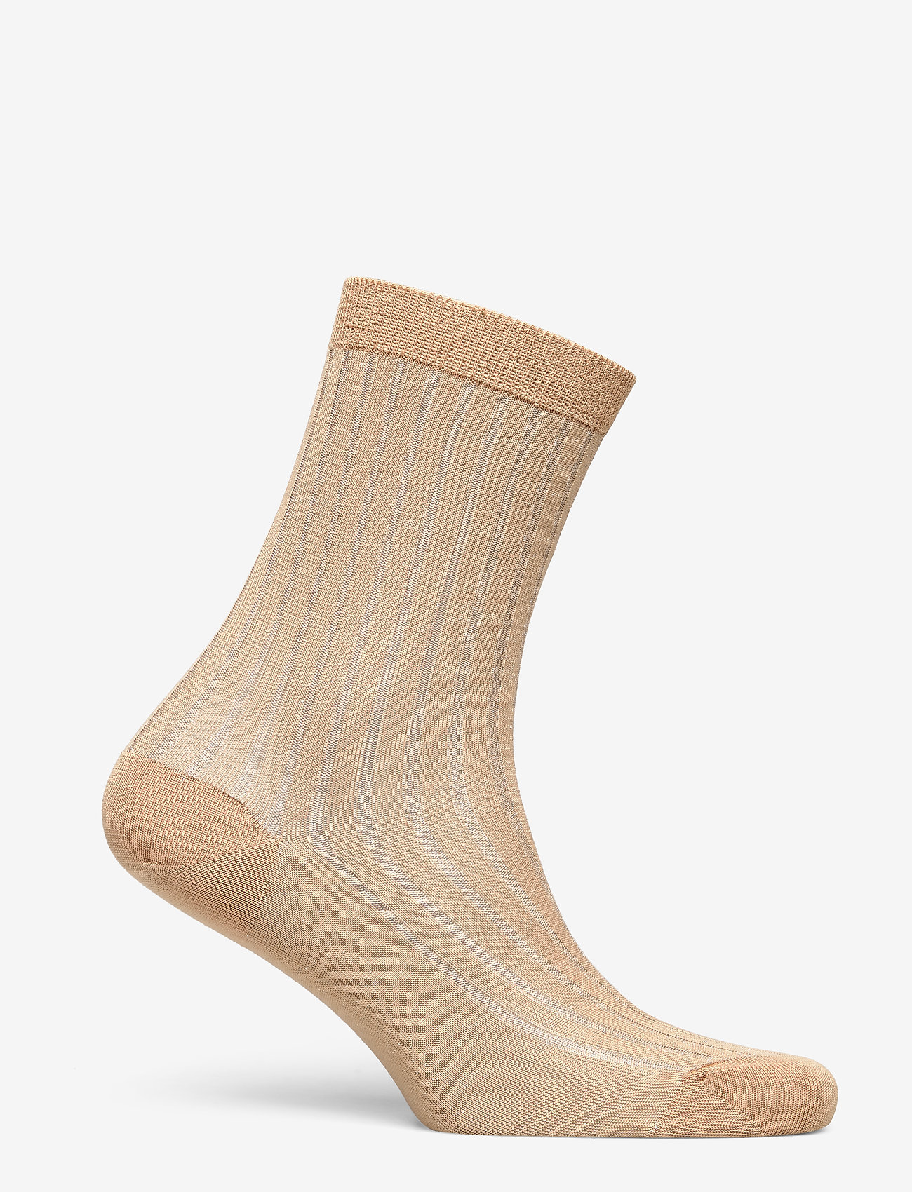 Filippa K - Lurex Rib Sock - toffee bei - 1