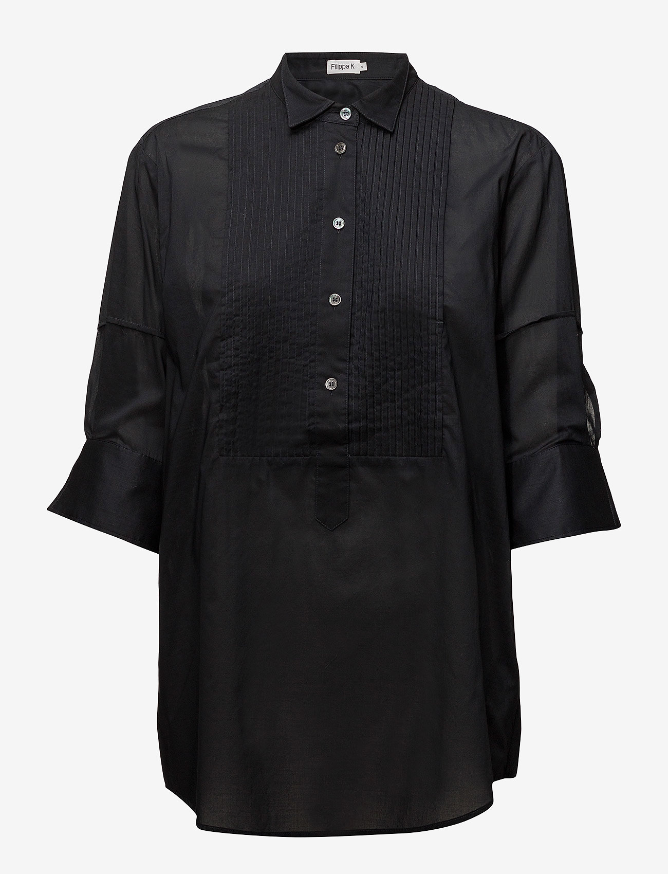 Filippa K - Pintuck Tuxedo Shirt - black - 0