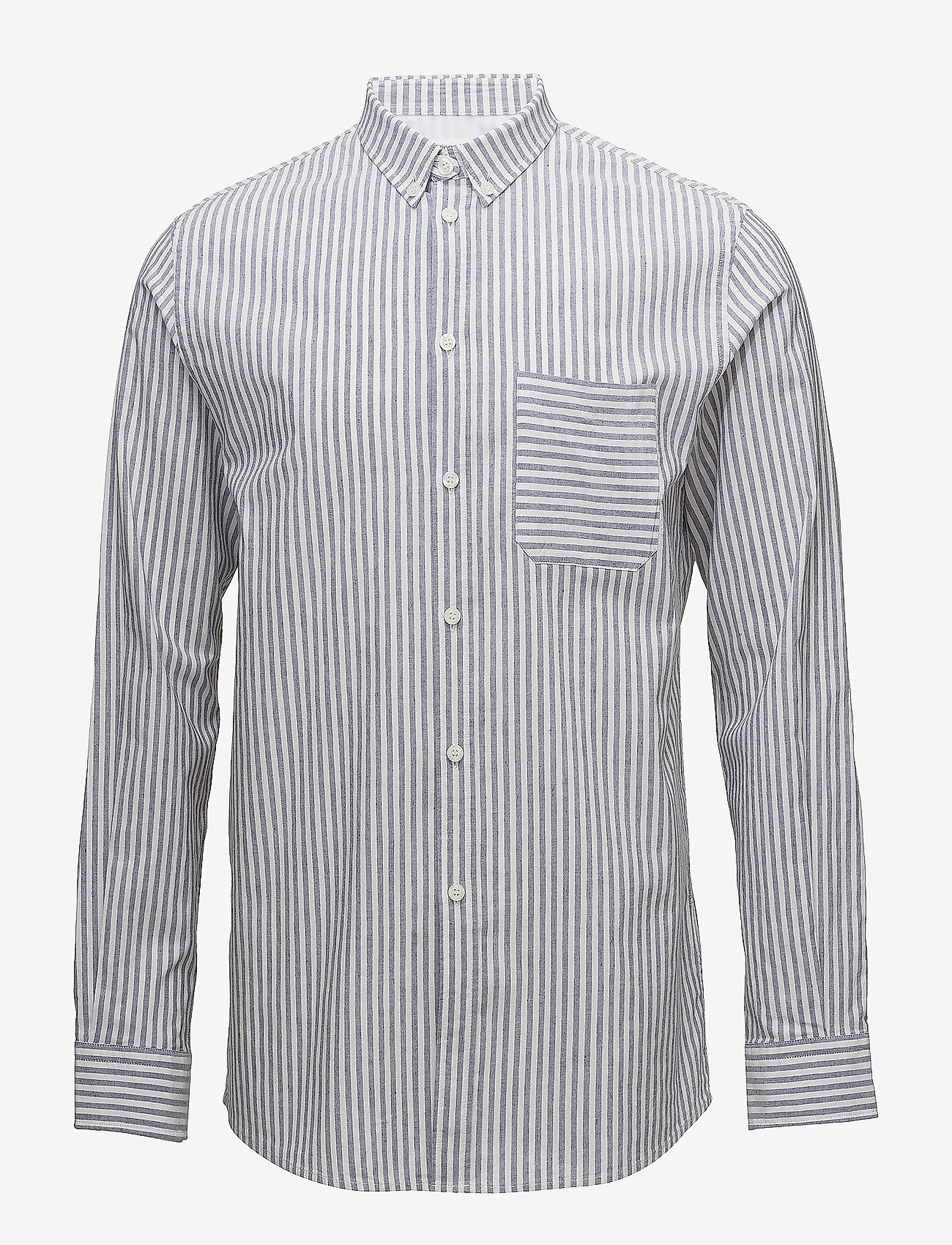 M. Peter Striped Shirt - NAVY / WHITE