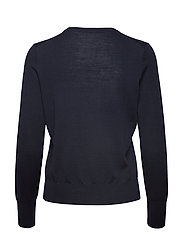 Filippa K - Merino R-neck Sweater - neulepuserot - navy - 1