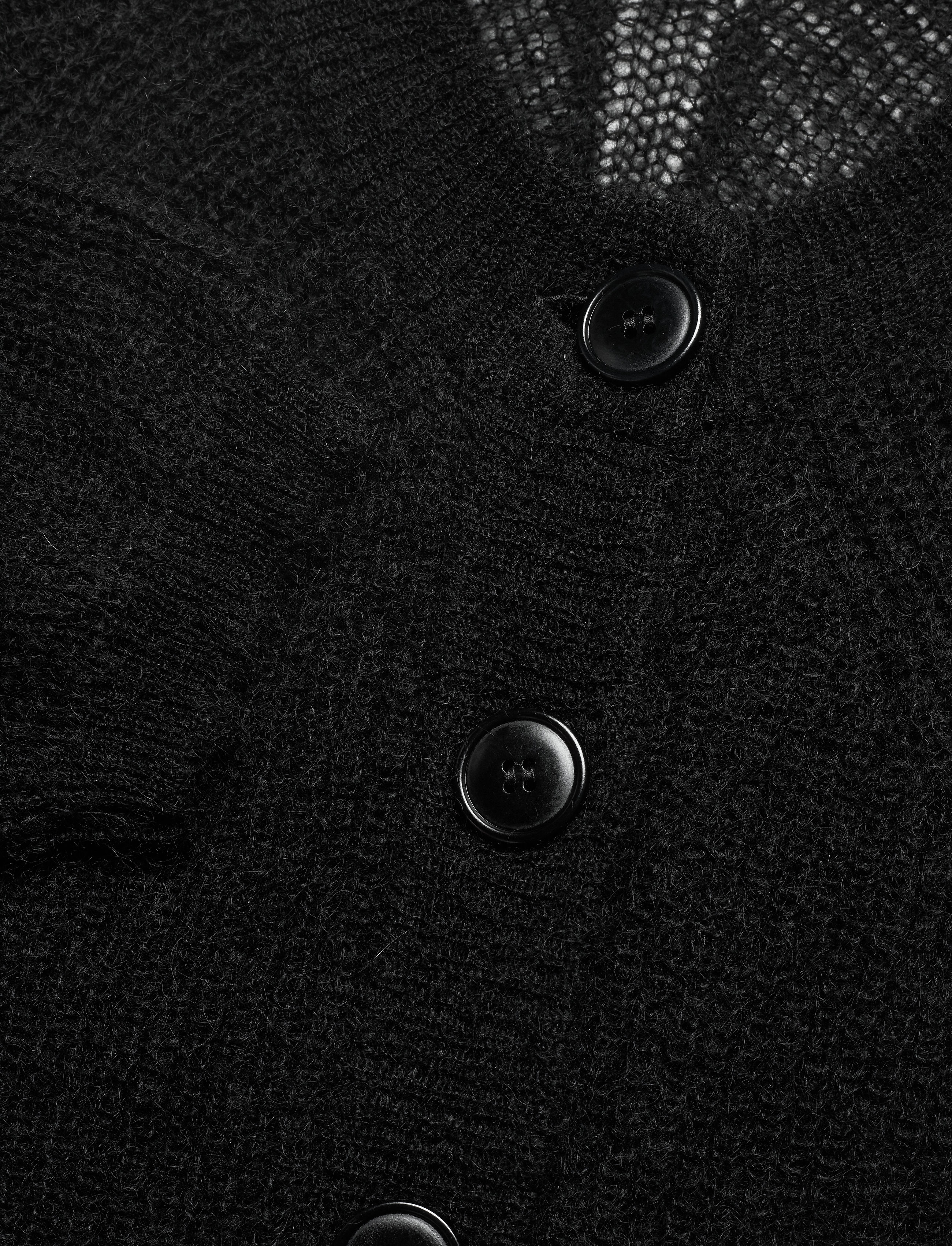 Filippa K - Mohair 3/4 Sleeve Cardigan - black - 2