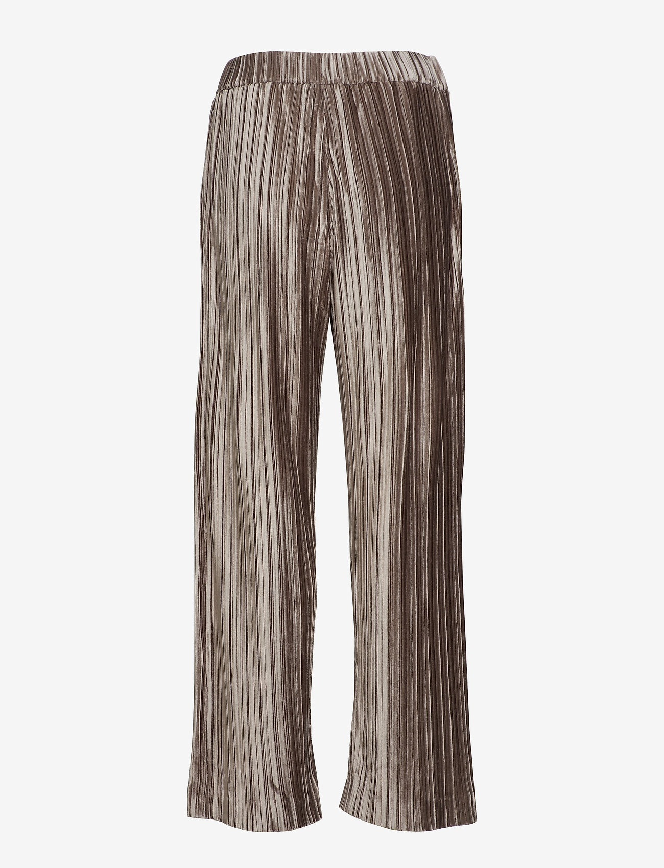 Filippa K - Velvet Plissé Trousers - wide leg trousers - taupe - 1