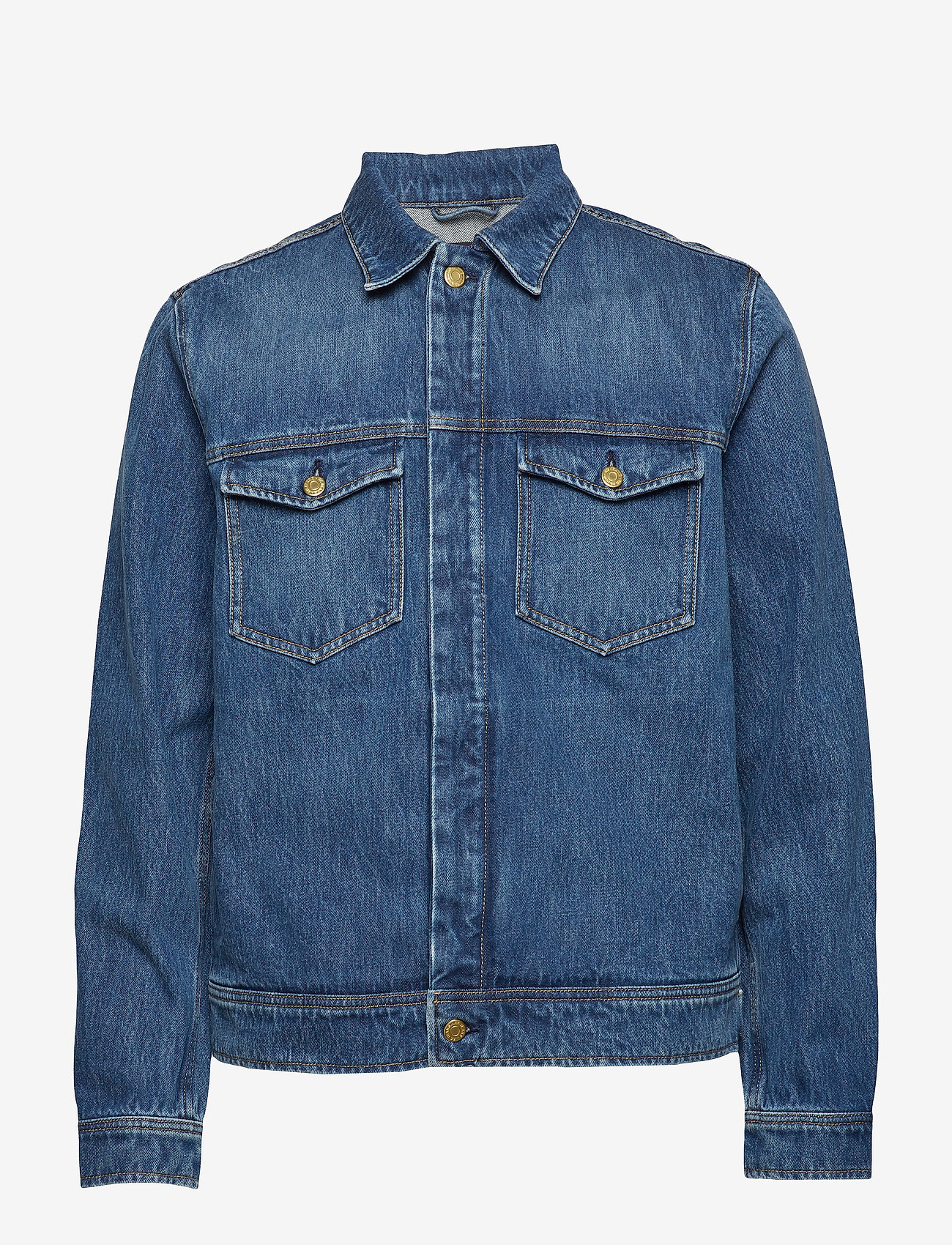 Filippa K - M. Leo Washed Denim Jacket - teksatagid - mid blue - 0