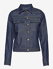 Filippa K - Suzy Raw Denim Jacket - spring jackets - dark blue - 0
