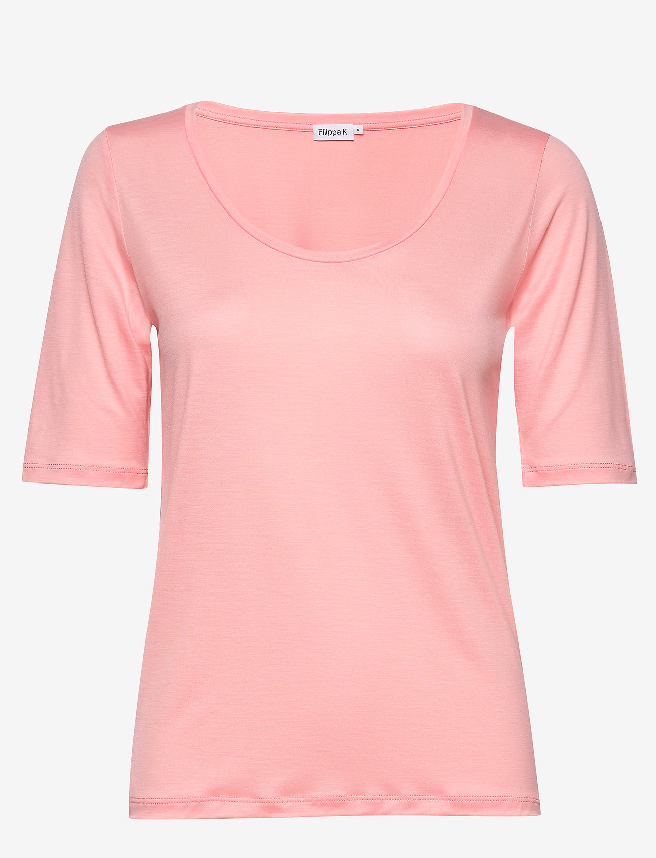 Filippa K - Tencel Scoop-neck Tee - taffy pink - 0