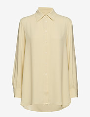 Filippa K - Long Crepe Shirt - långärmade skjortor - wax - 0