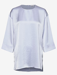 Filippa K - Lydia Top - long-sleeved blouses - ice blue - 0