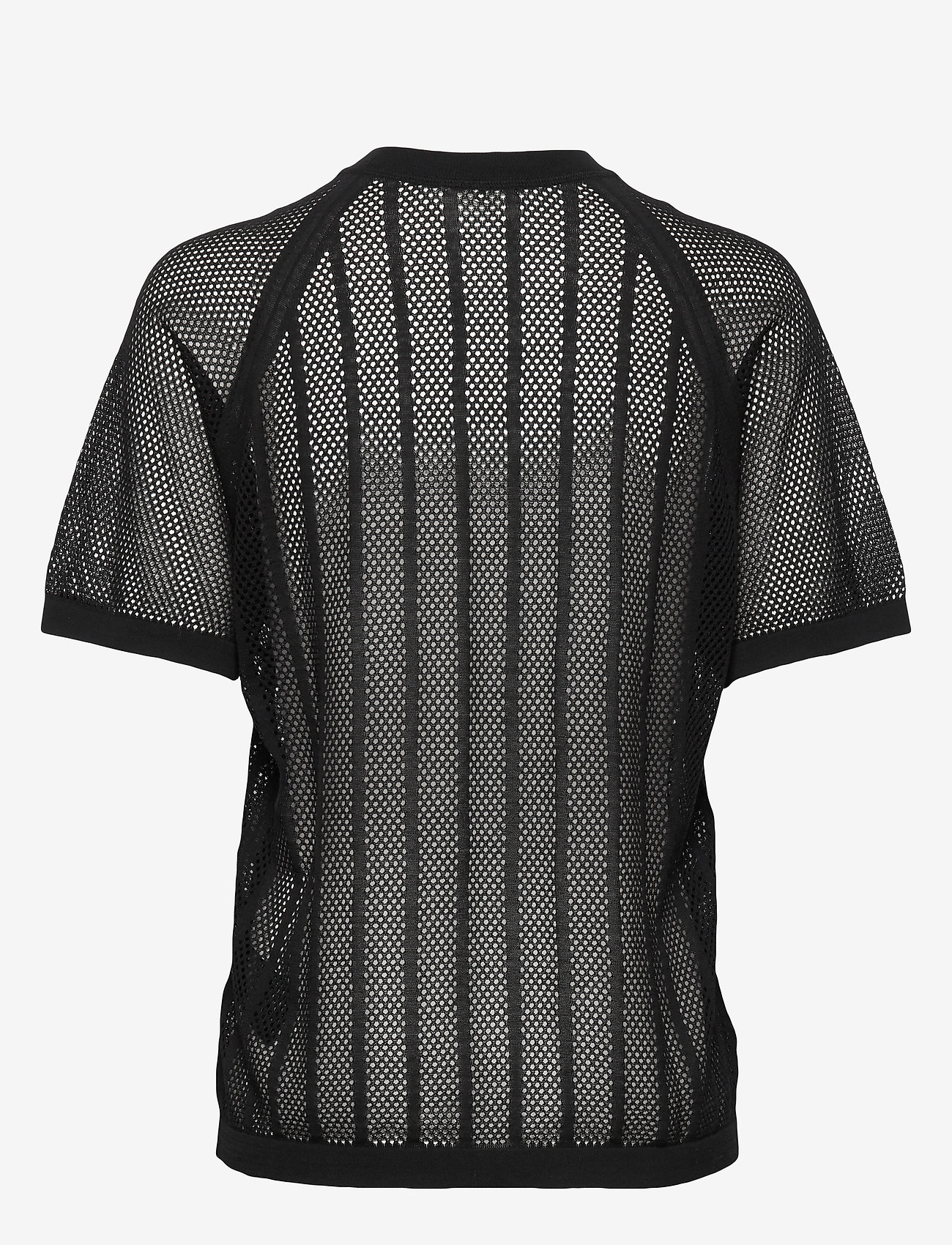 Filippa K - Cotton Mesh Knit Top - t-skjorter - black - 1