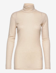Filippa K - Romie Turtleneck Top - t-shirty & zopy - soft beige - 0
