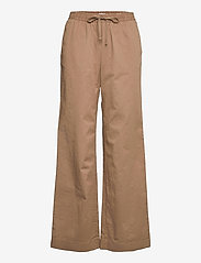 Filippa K - Gillian Trouser - bikses ar platām starām - muddy brow - 0