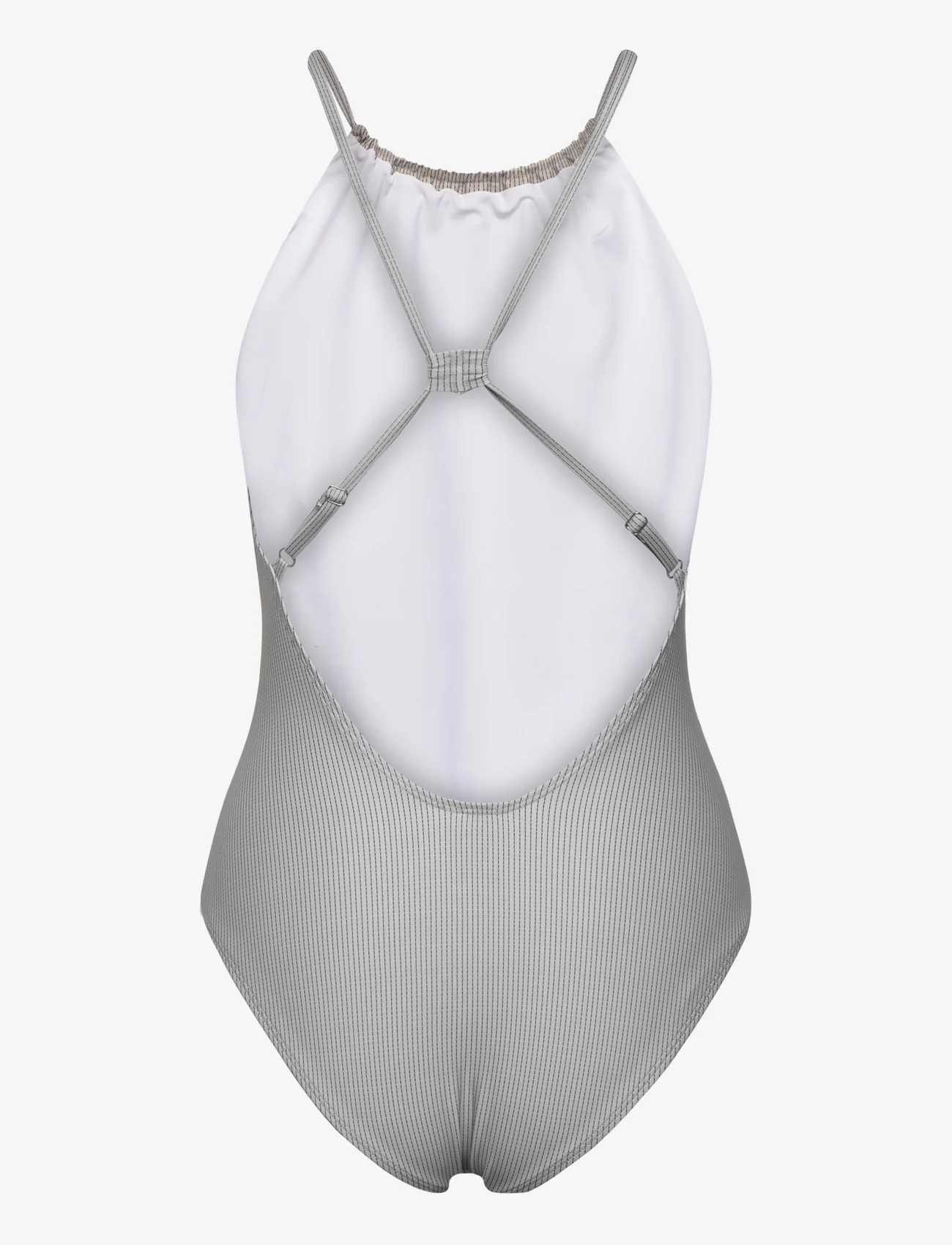 Filippa K - Halter Printed Swimsuit - ujumistrikood - beige stri - 1