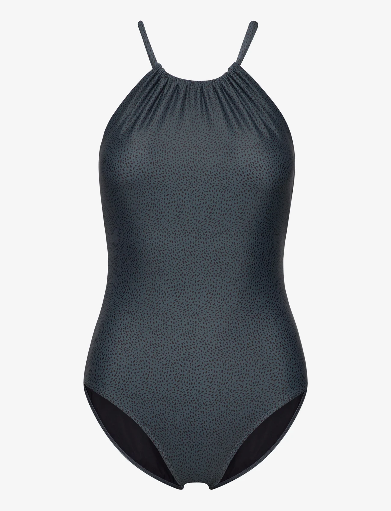 Filippa K - Halter Printed Swimsuit - stroje kąpielow - blue print - 0