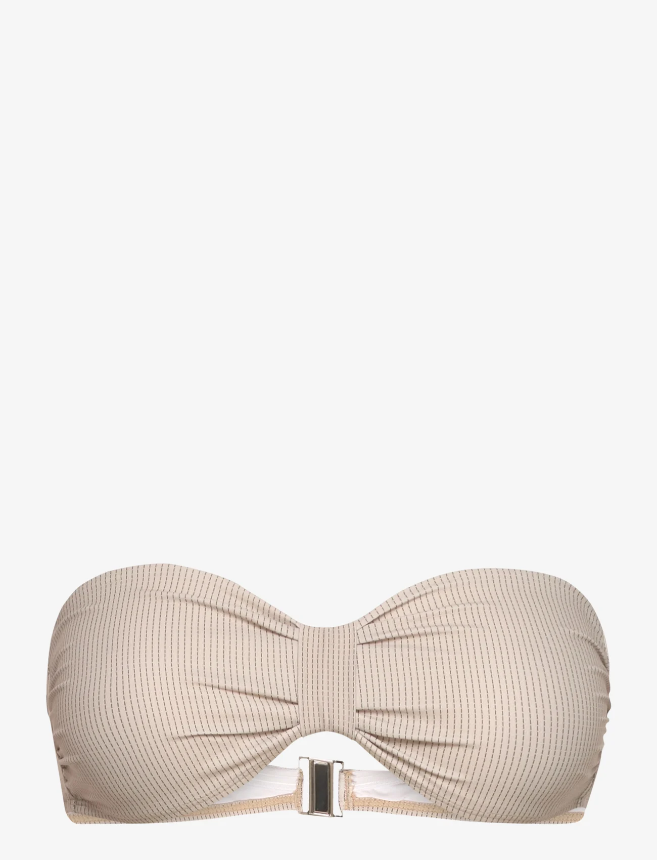 Filippa K - Printed Bandeau Top - bikinien bandeauyläosat - beige stri - 0
