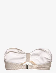 Filippa K - Printed Bandeau Top - bandeau-bikinis - beige stri - 1