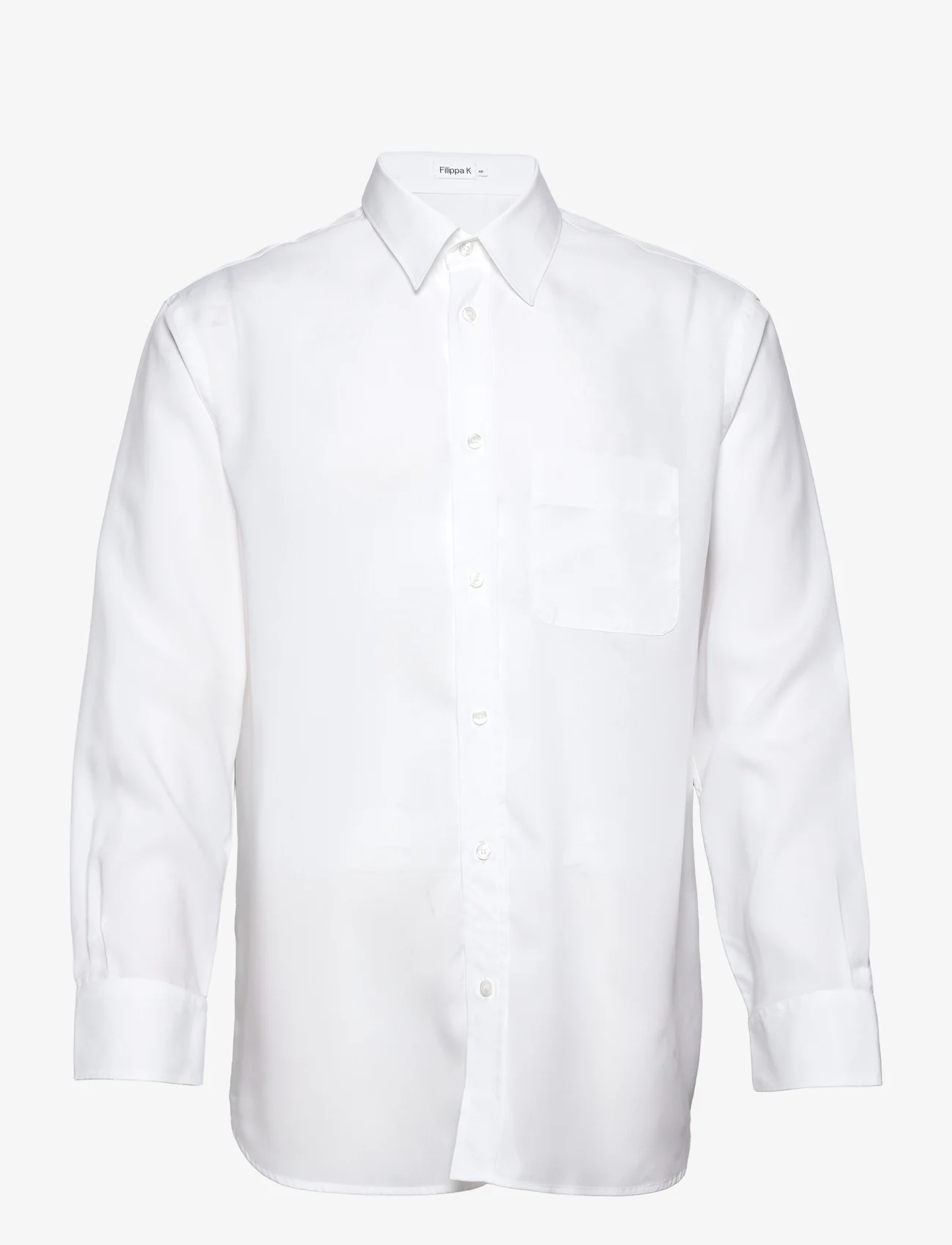 Filippa K - M. Noel Tencel Shirt - laisvalaikio marškiniai - white - 0