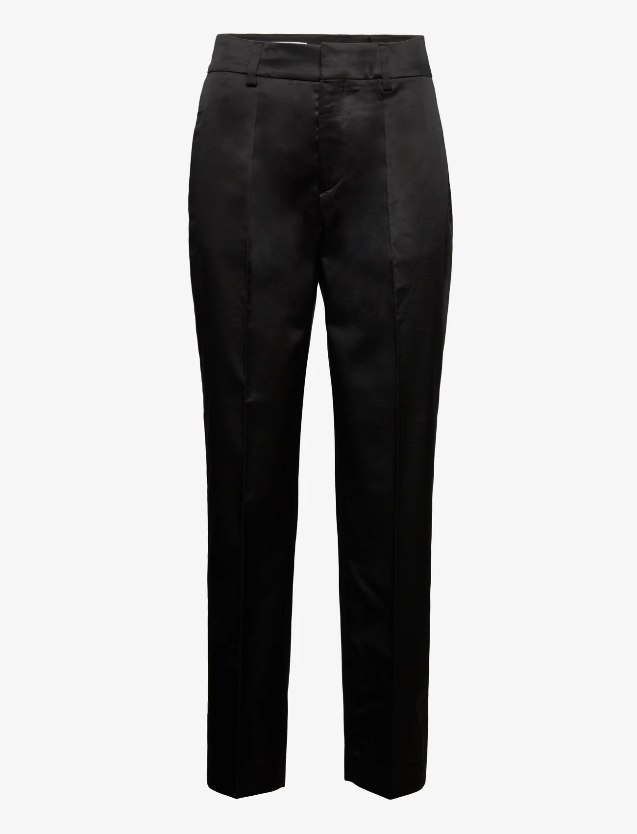 Filippa K - Nica Shiny Trouser - sirge säärega püksid - black - 0