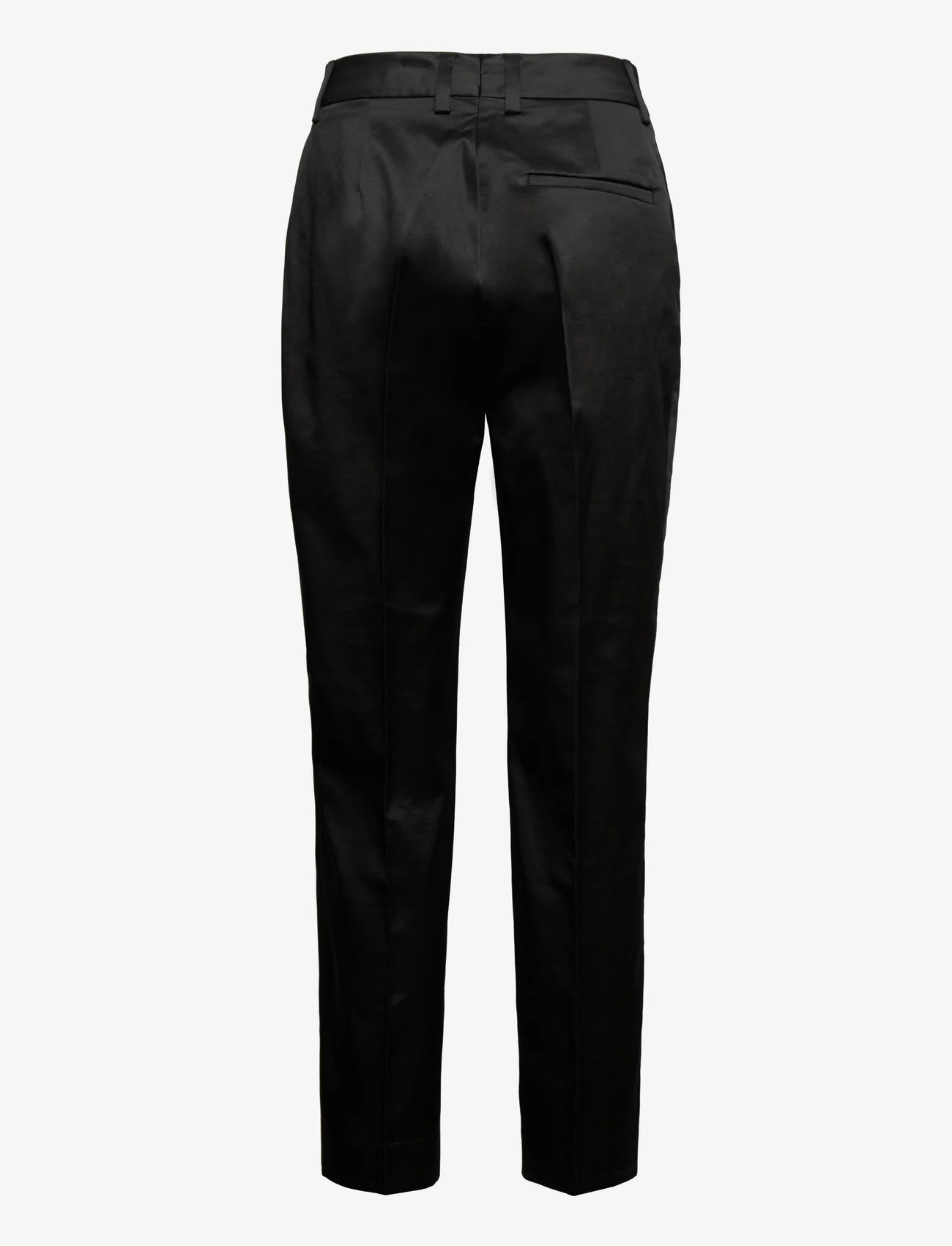 Filippa K - Nica Shiny Trouser - sirge säärega püksid - black - 1